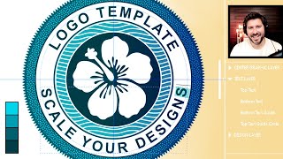 Inkscape Logo Design How to Make a Template for Scalable Circle Logos [upl. by Bullion716]