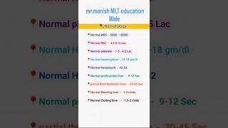 doctor mbbsstudent hematology range [upl. by Arrat]