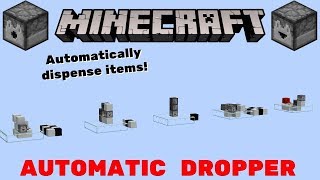 Minecraft 5 Automatic DispenserDropper Designs Automatically Dispense Items [upl. by Novart]