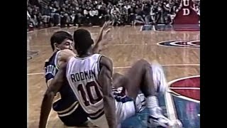 The First Dennis RodmanJohn Stockton Incident Rodman Ejected Eventually [upl. by Piderit410]