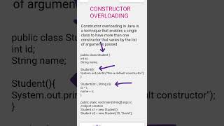 Constructor Overloading In Java constructoroverloading javainterviewquestionsandanswers java [upl. by Cilla]