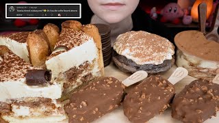 ASMR Tiramisu Cake Chocolate Cake Donut HaagenDazs Chocolate Ice Cream Tiramisu Oreo Cookies 먹방 [upl. by Doerrer]