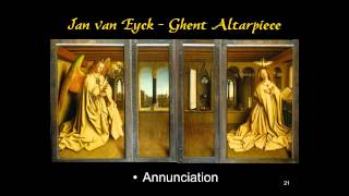 ARTH 20204007 Jan van Eyck 1 Man in a Red Turban Ghent Altarpiece beginning [upl. by Pomfret]