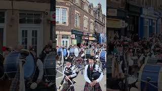 scotlandthebrave by massed pipesanddrums marching to 2024 Crieff Highland Gathering shorts [upl. by Eelrebmyk378]