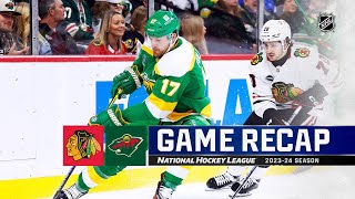 Blackhawks  Wild 123  NHL Highlights 2023 [upl. by Chantalle]