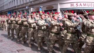 Scots Black Watch Homecoming Parade Dundee Scotland April 20th [upl. by Arihsa]