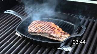 How to Grill a Ribeye Steak on Cast Iron [upl. by Sucram948]