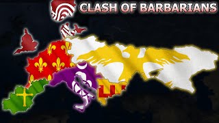 Clash of Barbarians  HOI4 Timelapse [upl. by Shawna]