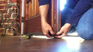 quick replacement of lower flush bolt on French door double door [upl. by Narmi508]