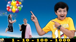 1 10 100 1000 Challenge  Funny Family Video  100 Layers challenge  Aayu and Pihu Show [upl. by Oidgime857]