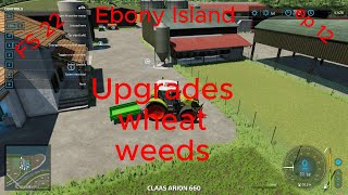 WheatUpgradesWeeds  FS22 ebony island ep 12 [upl. by Peednus]