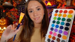 ASMR  Painting Your Face To Help You Fall Asleep 🎨 face brushing personal attention [upl. by Adnauqaj562]