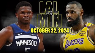 Los Angeles Lakers vs Minnesota Timberwolves Full Game Highlights  October 22  202425 NBA Season [upl. by Petulia]