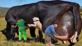 World Record Highest Milking Biggest Udder Girlando Cow Full Documentary Video  Cow  गाय [upl. by Robins]