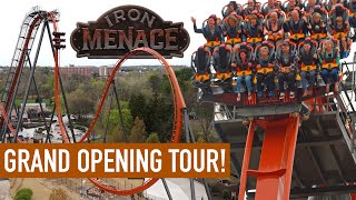 WE RODE IRON MENACE Dorney Parks New for 2024 BampM Dive Coaster NOW OPEN [upl. by Libna]