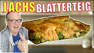 Gefüllte Blätterteigtaschen  mit Räucherlachs Frischkäse Dill sowie Olivenöl [upl. by Addam]