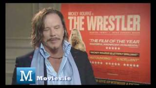 Mickey Rourke  Talks The Wrestler amp Iron Man 2 Whiplash amp Golden Globes 2009 [upl. by Alo472]