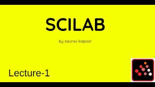 Scilab Tutorial in Hindi lecture 1 [upl. by Backler]