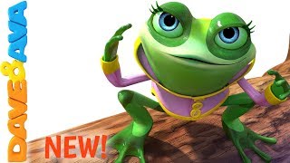 👍 Five Little Speckled Frogs  Nursery Rhymes from Dave and Ava 👍 [upl. by Annaear934]