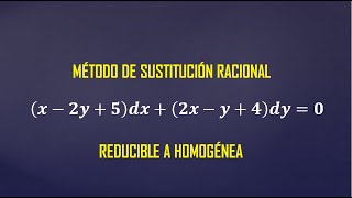 Ecuaciones Diferenciales Reducibles a Homogéneas EJERCICIO 2 [upl. by Rramal]