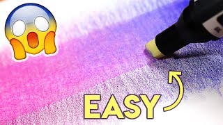 EASY WAY TO BLEND COLORED PENCILS [upl. by Dlanod]