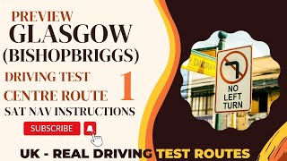 Bishopbriggs Driving Test Centre Route 1 Preview With Sat Nav Instructions  4K [upl. by Hathaway]