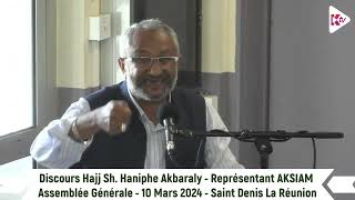 Discours Haj Sheikh Haniphe Akbaraly  Assemblée Générale de l UAKSIR  10 mars 2024 [upl. by Attenaz]