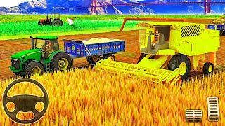 Real Tractor Farming Simulator 2018 Harvester Tractor Driving  Android Gameplay [upl. by Camus]