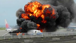 終わった 飛行機が墜落する瞬間【墜落】空港 飛行機 ヘリコプター離着陸風景映像 緊急着陸 [upl. by Copp]