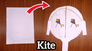 How to make circle kite from paper  Circle kite kaise banate hain  kite making  full video [upl. by Esenej157]