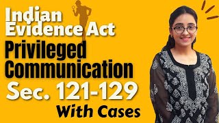 Indian Evidence Act  Privileged Communication Sec 121  129  With Cases [upl. by Ilenna406]