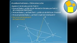 Grundkonstruktionen  Fällen eines Lotes  Rueff [upl. by Dijam]