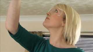 Artex  How to repair a damaged Artex textured wall or ceiling [upl. by Dlopoel]