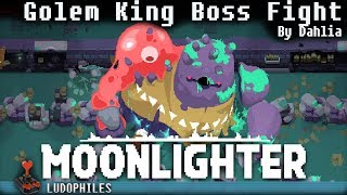 Moonlighter  Golem King Boss Fight 1st boss Golem Dungeon [upl. by Crudden]