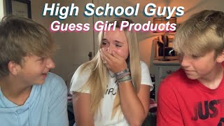 QUIZZING HIGH SCHOOL GUYS ON GIRLY PRODUCTS [upl. by Lasky975]