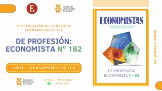 Presentación del nº 182 de la revista Economistas “De profesión economista” [upl. by Sunderland]