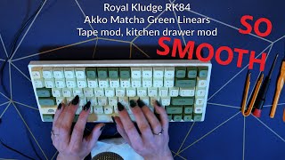 Making the SMOOTHEST Green Keyboard as a gift Akko Matcha Green RK84 mod [upl. by Martz]