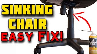 How to fix office chair from sinking  Sinking Chair Fix  How to Replace Office Chair Gas Cylinder [upl. by Annawahs758]