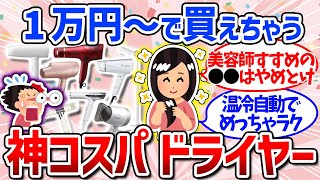 【有益スレ】ツヤサラ髪になれる！安くていいドライヤーのおすすめ（1万円以下・高級ドライヤー） [upl. by Atiuqihc]