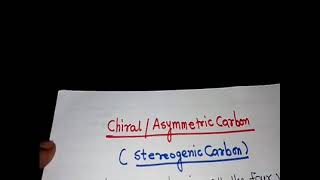 Chiral carbonasymmetric carbonorganic chemistry [upl. by Darraj5]