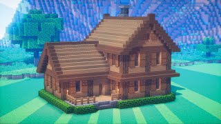 Minecraft  How to build a Wooden Starter House [upl. by Pass520]