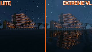 Sildurs Vibrant Shaders  LiteMediumHighExtreme VL  Shader Comparison [upl. by Dreyer]