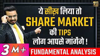 How to Choose the Right Stocks for Investment  Fundamental Analysis  ShareMarket Tips amp Tricks🔥 [upl. by Adnowat]