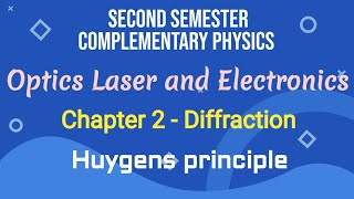 Huygens principle Chapter II Diffraction 2nd semester complementary physics [upl. by Uehttam]