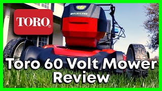 TORO Flex Force 60Volt 21quot Recycler Lawn Mower Review 21357 [upl. by Nama316]