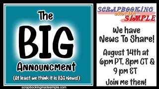 The BIG Announcement comes to you on August 14th [upl. by Ozne319]