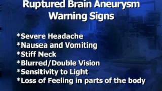 What Are The Warning Signs and Symptoms of a Ruptured Brain Aneurysm [upl. by Spevek124]