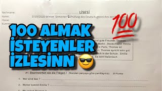 9SINIF ALMANCA 1DÖNEM 2YAZILI [upl. by Noruq]