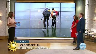 Snödjup och istjocklek – allt du behöver veta inför sportlovet  Nyhetsmorgon TV4 [upl. by Kendrick811]