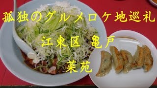 純レバ丼孤独のグルメロケ地巡礼㉒江東区亀戸「菜苑」の純レバ丼と餃子【飯動画】 【Just Eating】Liver sauteed and rice amp Gyoza [upl. by Davis]